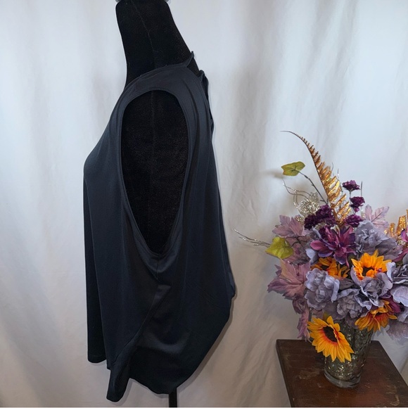 Freely Black Crisscross Back Tank Top Sleeveless Flowy Stretch 1X - Picture 2 of 8